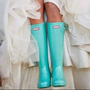 Size 39 ✨ VERY RARE ✨ Tiffany Blue Hunter boots!